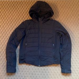 Lululemon Black Jacket w/ removable Hood size 6